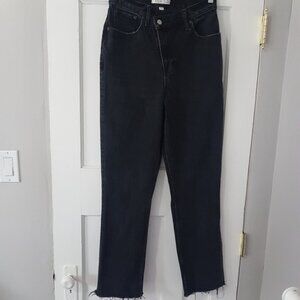 Aberceombie & Fitch Curve Love Ultra High Rise 90s Straight Jean Black Sz 26